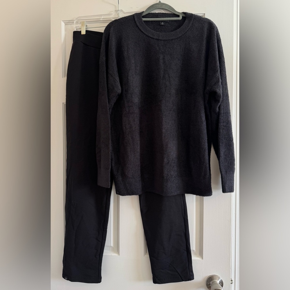 Barefoot Dreams Black Matching CozyChic Lite and Cotton Modal Set